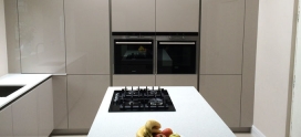 Schuller Fino Sand Grey High Gloss German Kitchen