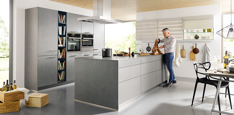 Elba in Concrete Dark Grey from Schuller kitchens