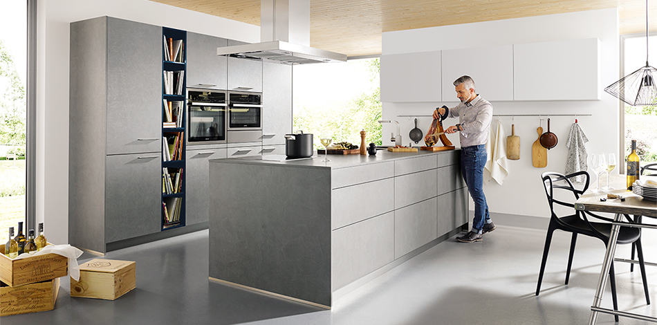 Schuller Elba K087 Concrete Dark Grey German Kitchen