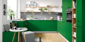 Schuller kitchens Biella L485 Moss green satin - main