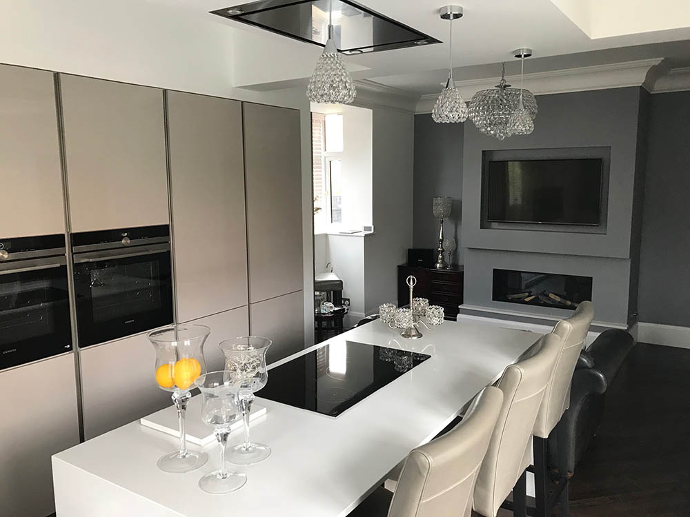 Schuller Uni Sand Grey Gloss German Kitchen in Lytham St Annes