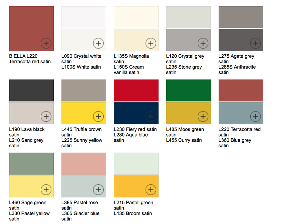 Schuller Biella Door Colour Choices