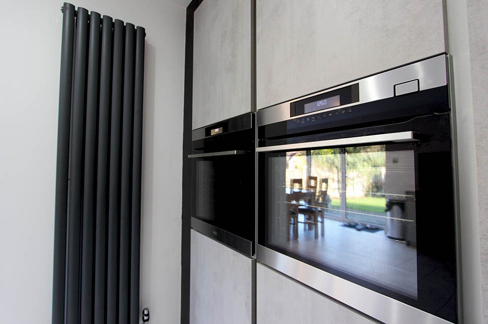 AEG ovens with Schuller Elba Concrete