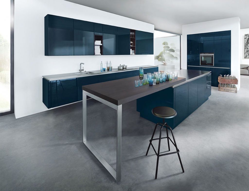 Kitchens of Colour - NX501 Indigo Blue High Gloss Kitchen