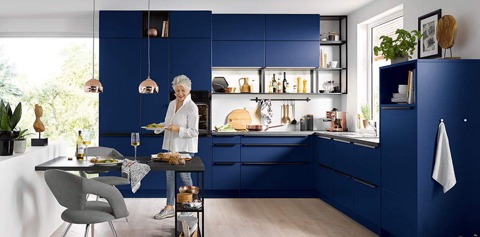 Kitchens of Colour Biella Aqua blue 