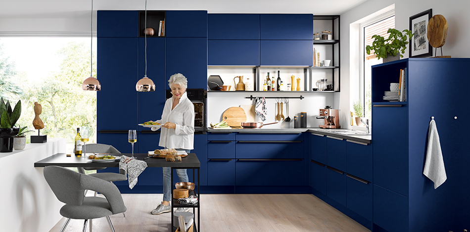Kitchens of Colour Biella Aqua blue