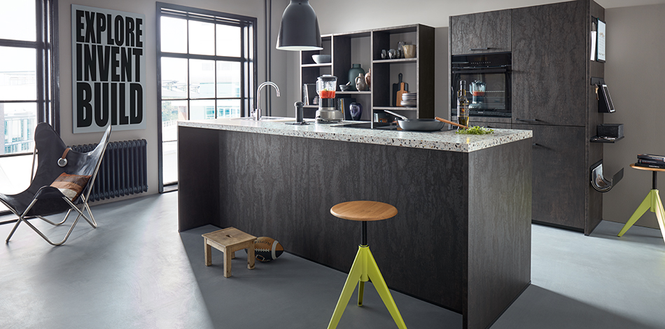 Schuller Linea Flamed Oak Black