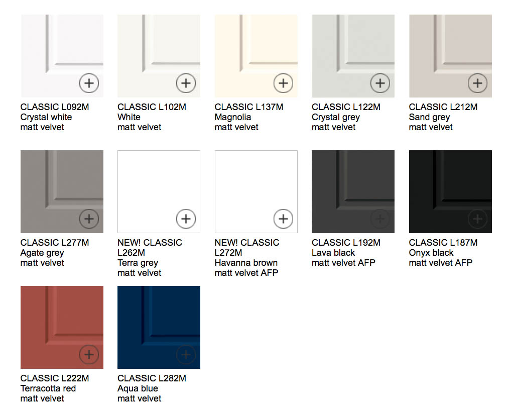 Schuller Classic Colour Options
