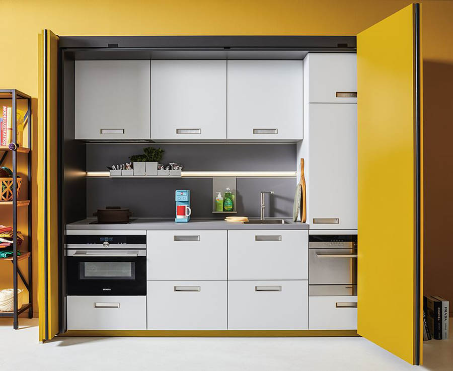 Next 125 Curry Satin kitchenette