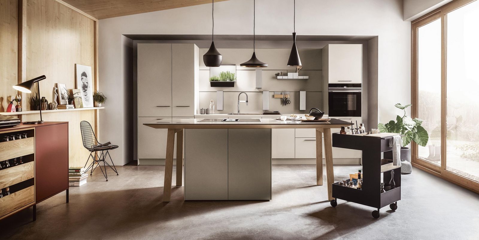 next125 kitchens NX 510 Sand Grey Matt Velvet