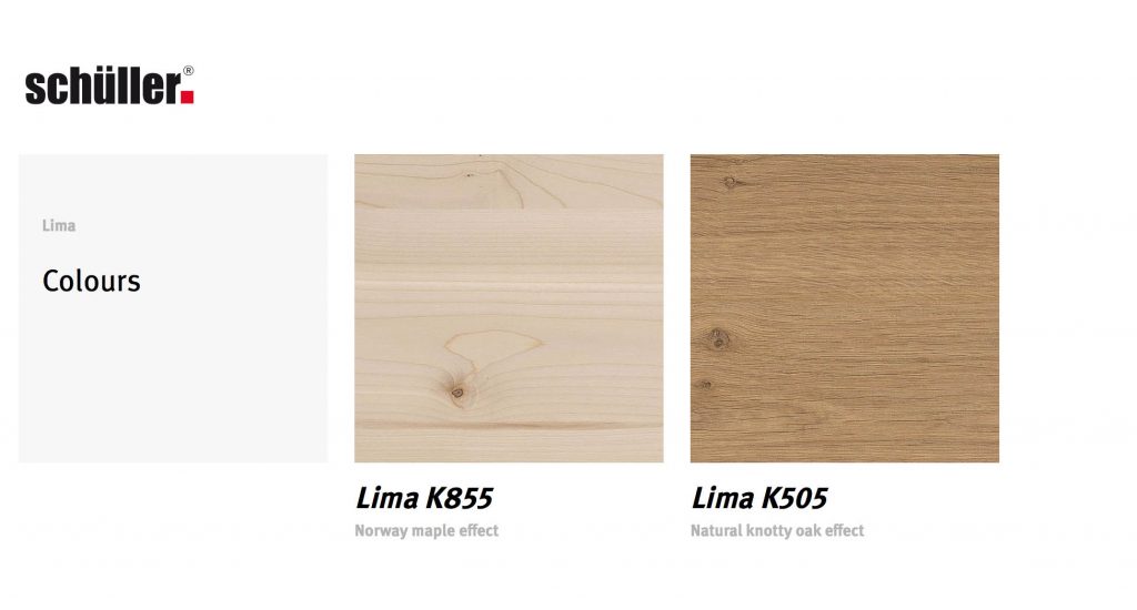 Schuller kitchens Lima Door Colour Choices