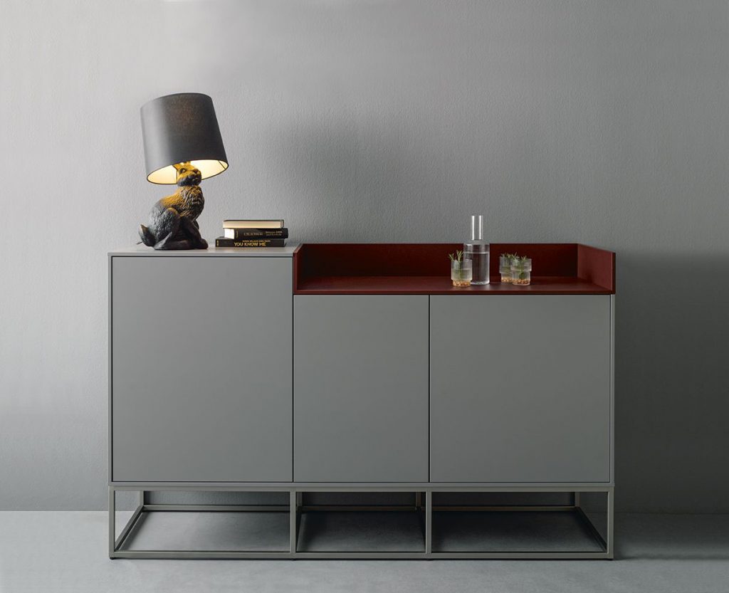 next125 Sideboard agate grey matt velvet