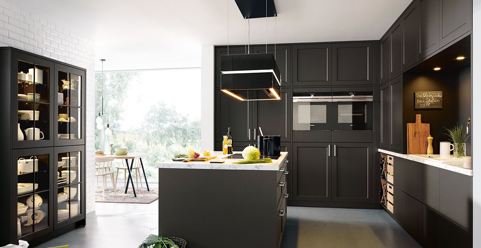 Schuller Vienna Lava black satin German Kitchen