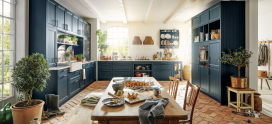 Schuller Finca Deep Blue Satin German Kitchen